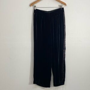 Johnny Was Embroidered Velvet Wide Leg  Pants Retail $315